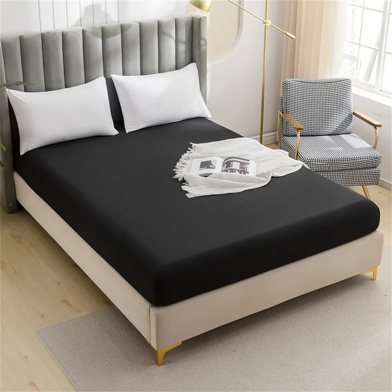 Waterproof Fitted Mattress Protector Soft Comfortable Breathable Bedding Cover gallery