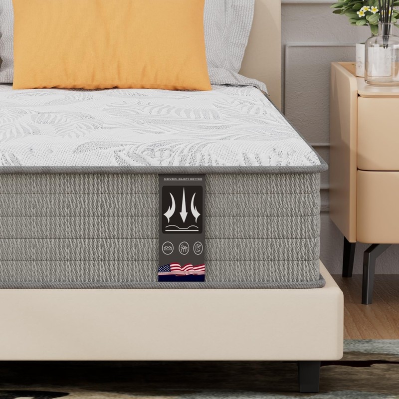 12″ 14″ Twin XL Full Queen King Memory Foam Innerspring Hybrid Mattress In A Box