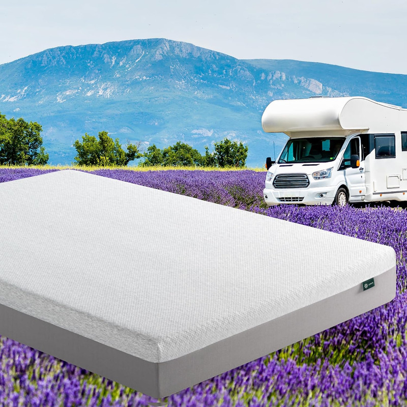 RV Mattress Memory Foam Short Queen Medium Firm Bed White Choose Your Size gallery