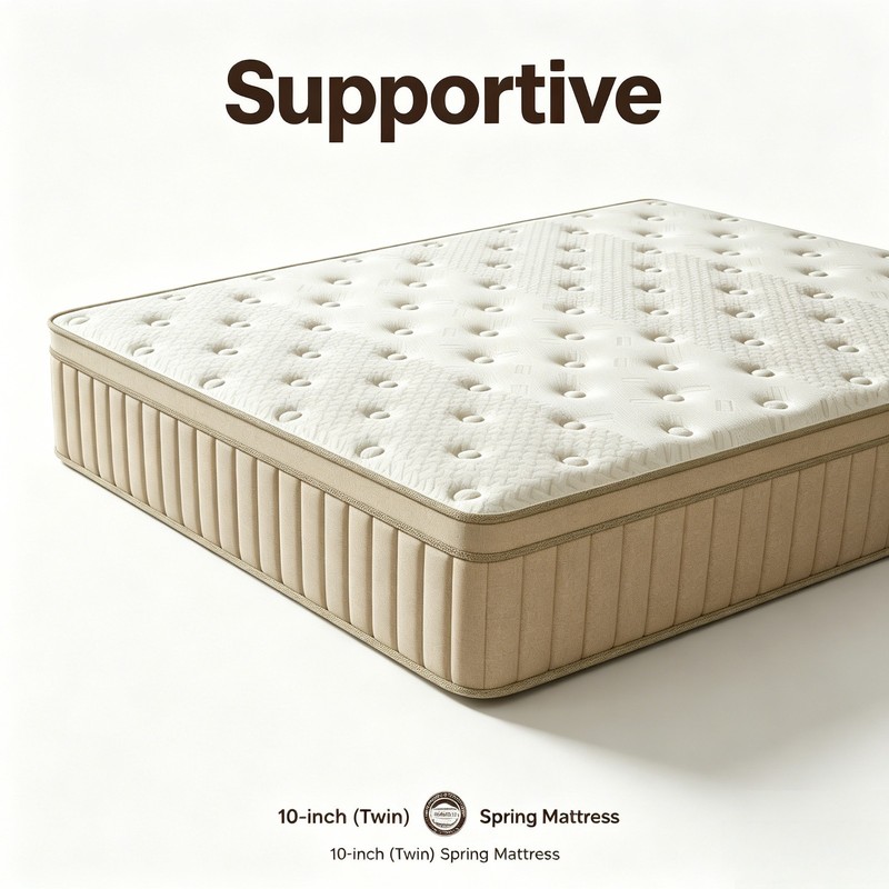 10inch Premium Gel Memory Foam Mattress Hybrid Spring Twin Size Bed In A Box gallery