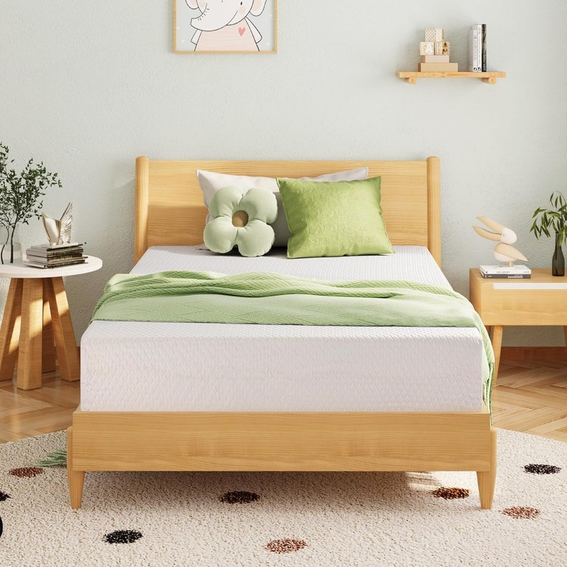 5 Inch Twin Mattress for Kids, Memory Foam Mattress with Cooling Green Tea Ge... gallery