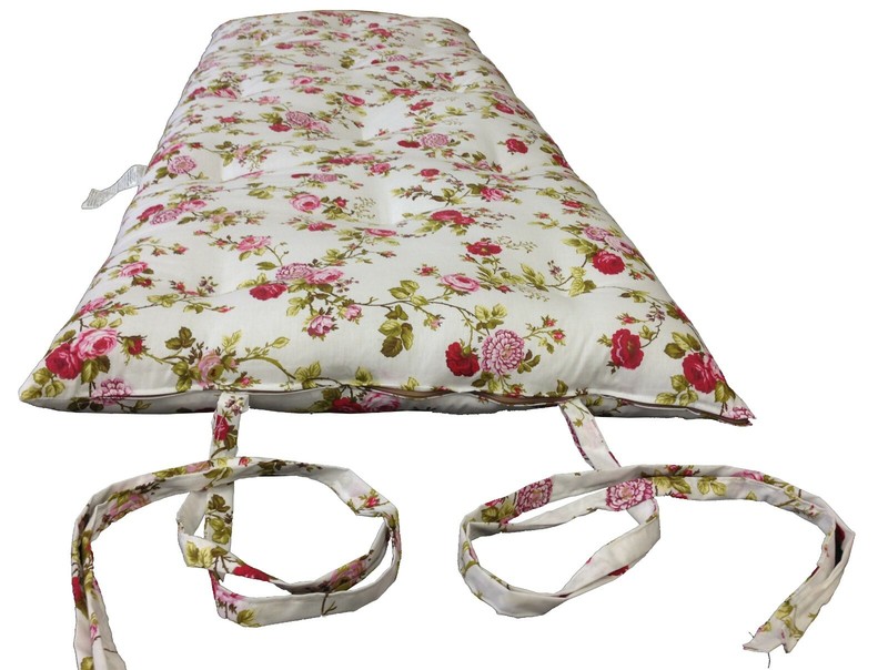 Traditional Japanese/Thai Floor Rolling Futon Mattresses 30W x 80L, Rose White