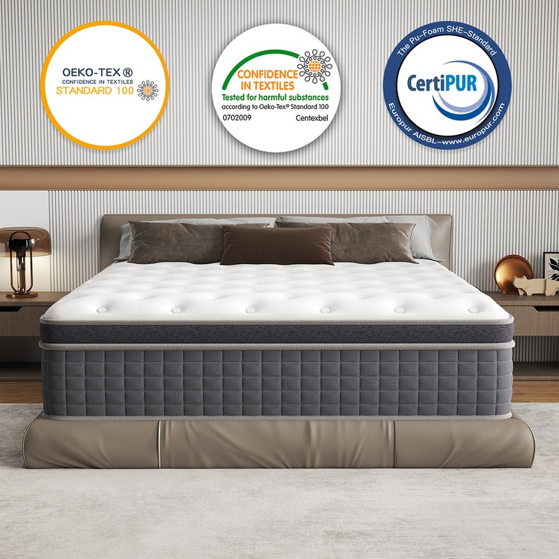 12"14" Mattress in a Box Hybrid Spring Gel Memory Foam Twin Full Queen King Size gallery