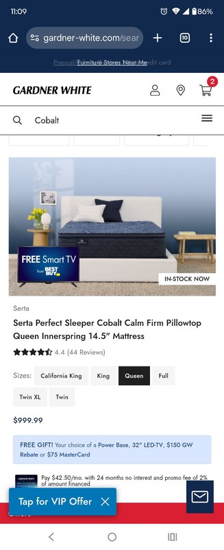 Sealy Cobalt Queen Mattress Gardner White Perfect Condition