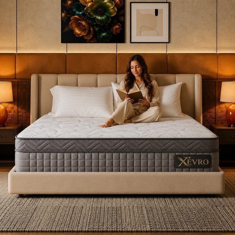 XEVRO Mattress 10"/12" Hybrid Cooling Gel Memory Foam Pocket Spring Medium Firm