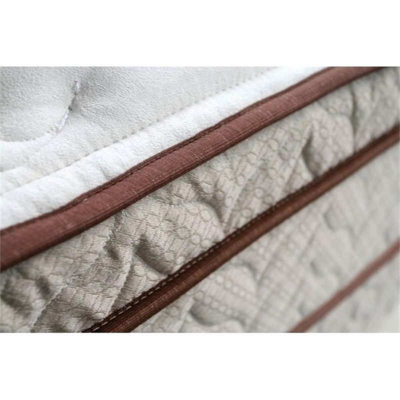 Furniture of America Sandroman Fabric Full Euro Top Coil Mattress in Beige gallery