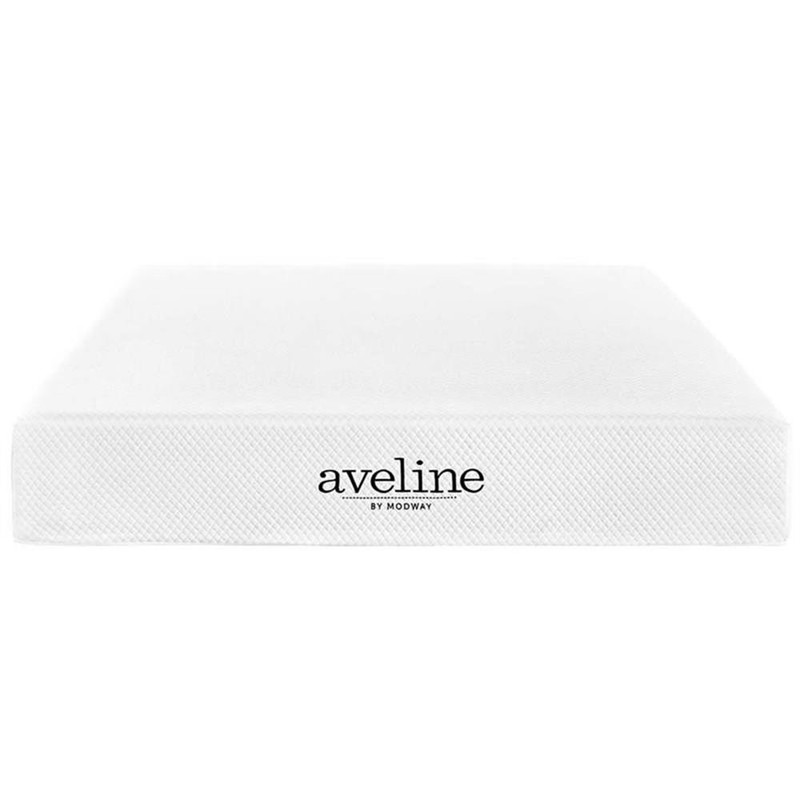 Modway Aveline 10″ Modern Style Memory Foam California King Mattress in White