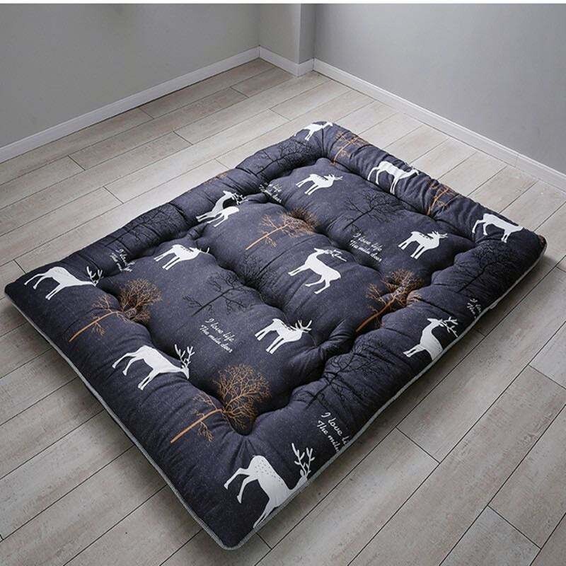 Deer Futon Mattress Japanese Portable Floor Roll Up Tatami Mat Extra Long Full