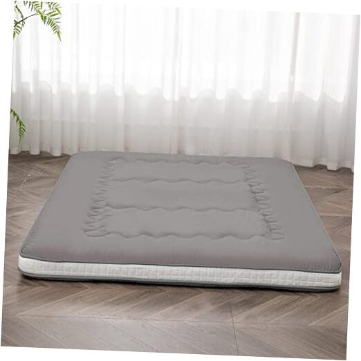 Japanese Floor Futon Mattress Extra Thick Folding Roll Up Bed Twin Darkgrey