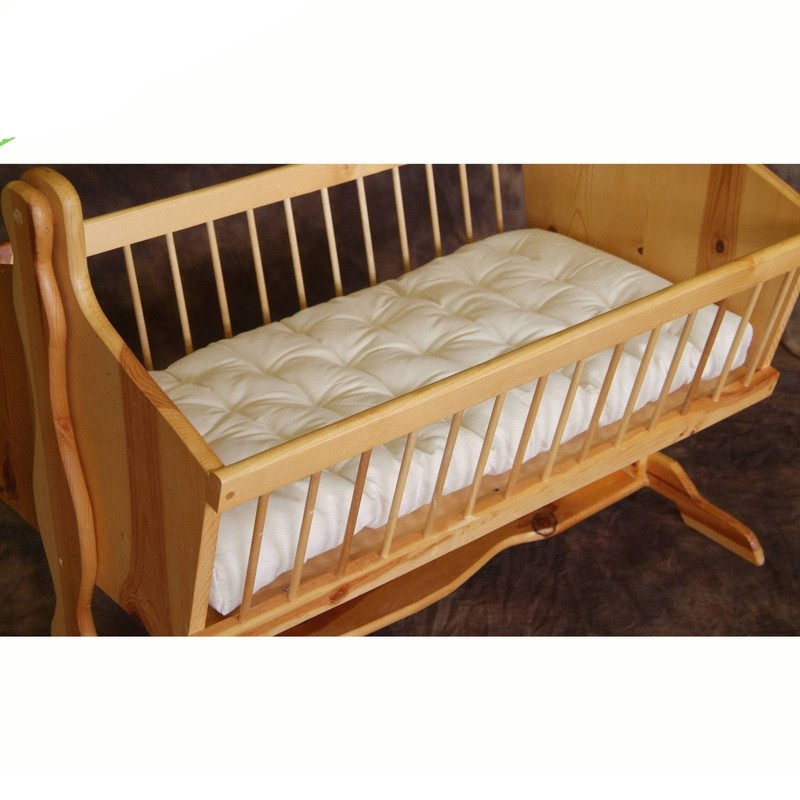 Holy Lamb Organics Bassinet Mattress Natural Eco Wool 18" x 35" x 2.5"