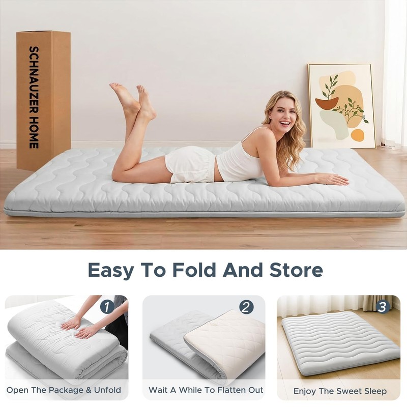 Japanese Futon Floor Mattress, 100% High Density Comfortable Foam, 3.5" Thick... gallery