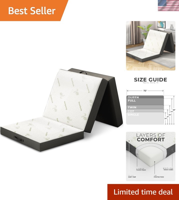 Lightweight Portable Mattress with Removable Cover – Perfect for Adults & Kids