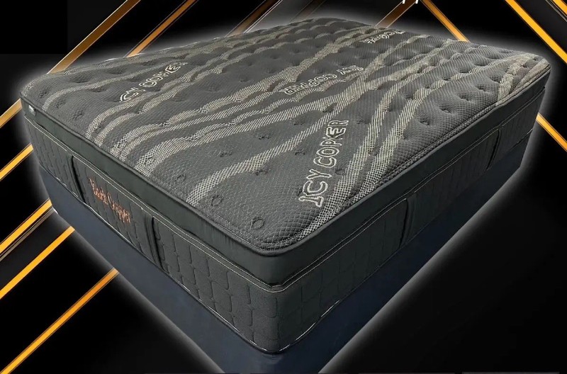 Royal Premier King Firm Gel Memory Foam Mattress 14in, Cooling, Black/Gray