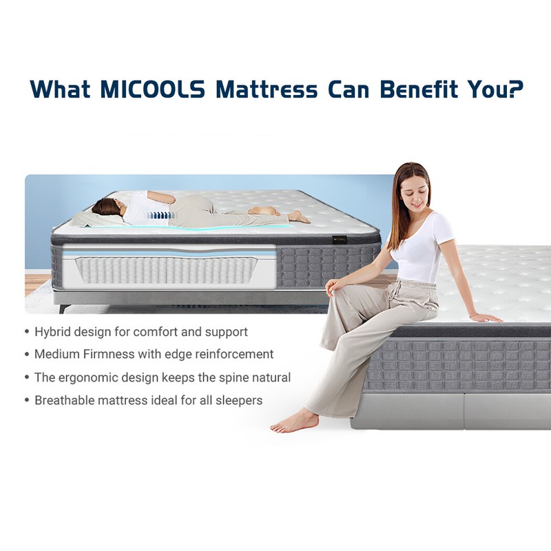 14"12" Mattress in A Box Gel Memory Foam Hybrid Spring,Twin Full Queen King Size gallery