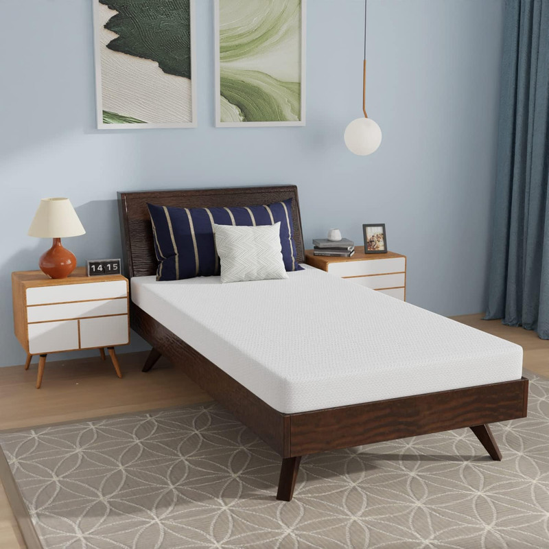 6 Inch Twin Gel Memory Foam Mattress Bamboo Charcoal Infused Mattress
