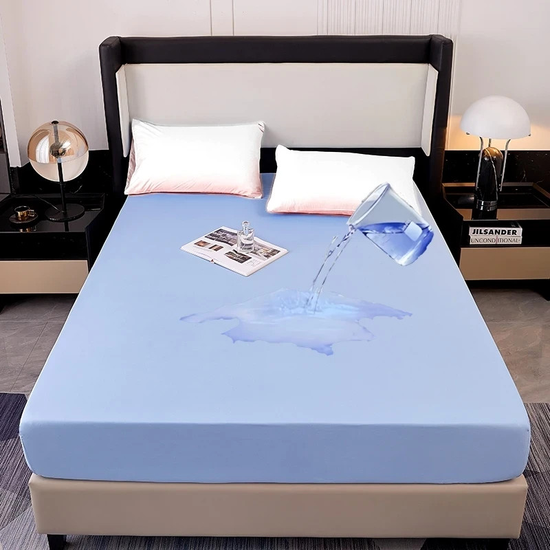 Waterproof Fitted Mattress Protector Soft Comfortable Breathable Bedding Cover gallery