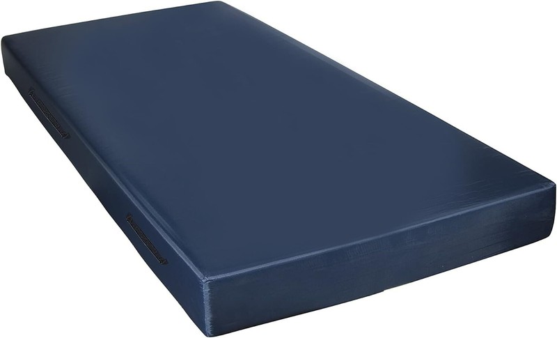Hospital Medical Bed Mattress Twin XL Blue Water Resistant Non Slip Foam Home