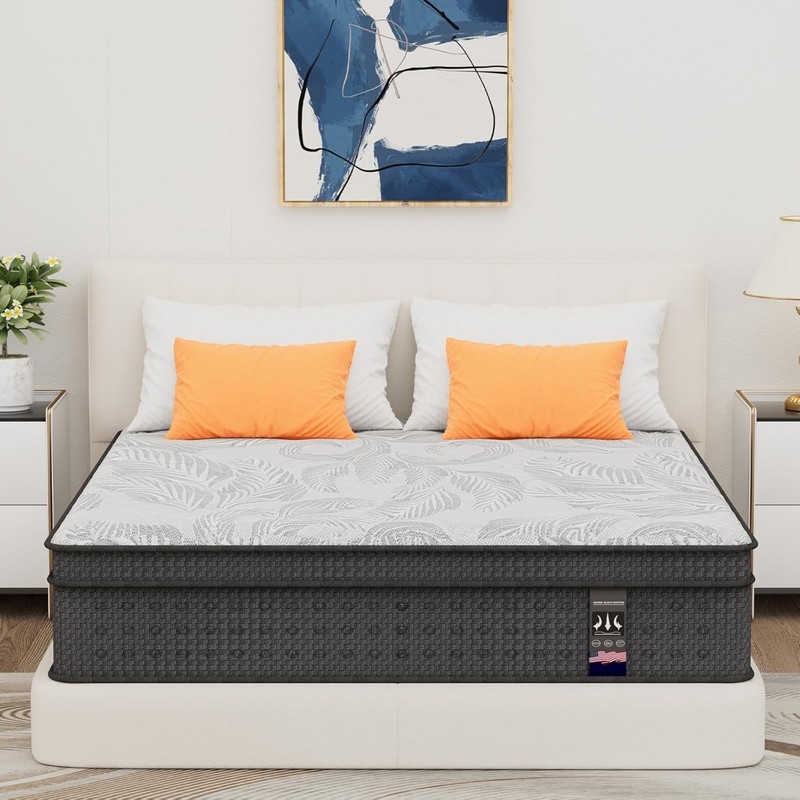 14″ Twin XL Full Queen King Size Mattress in a Box Hybrid Spring Gel Memory Foam