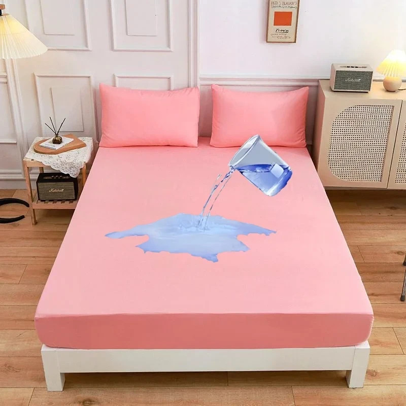 Waterproof Fitted Mattress Protector Soft Comfortable Breathable Bedding Cover gallery