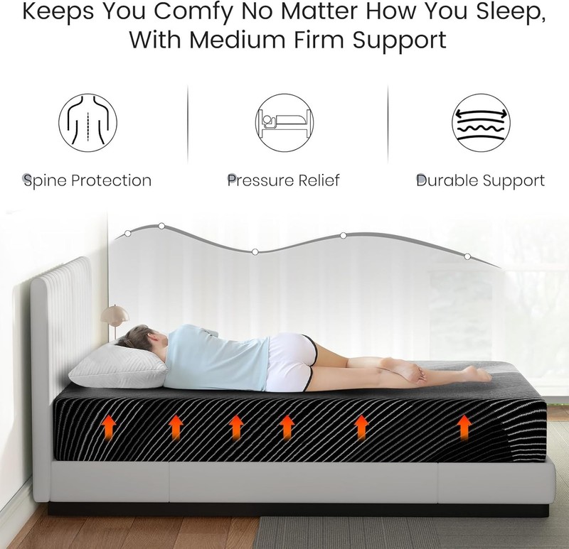 8" Twin XL Mattress in a Box Memory Foam Mattress with Washable Removable Cover gallery