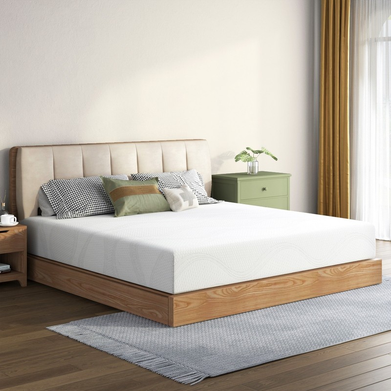 14Inch King Size Cooling Gel Memory Foam Mattress CertiPUR-US Certified White