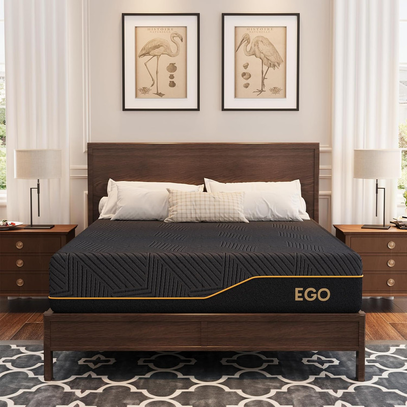 EGOHOME 14 Inch King Size Memory Foam Mattress for Back Pain, Cooling Copper Gel gallery