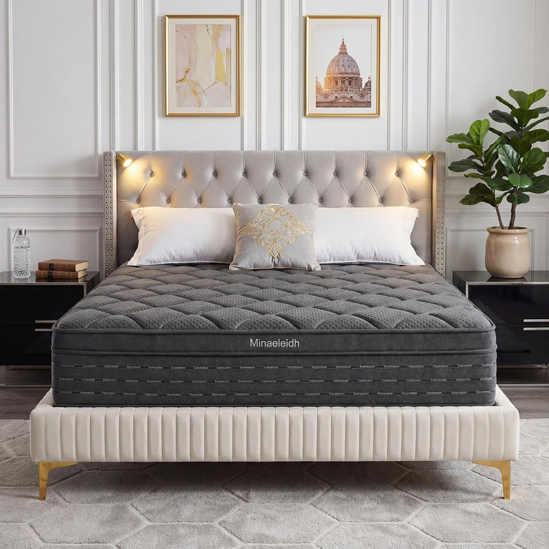 12″ Queen Hybrid Mattress, Cooling Gel Foam, Motion Isolation, 365-Night Trial