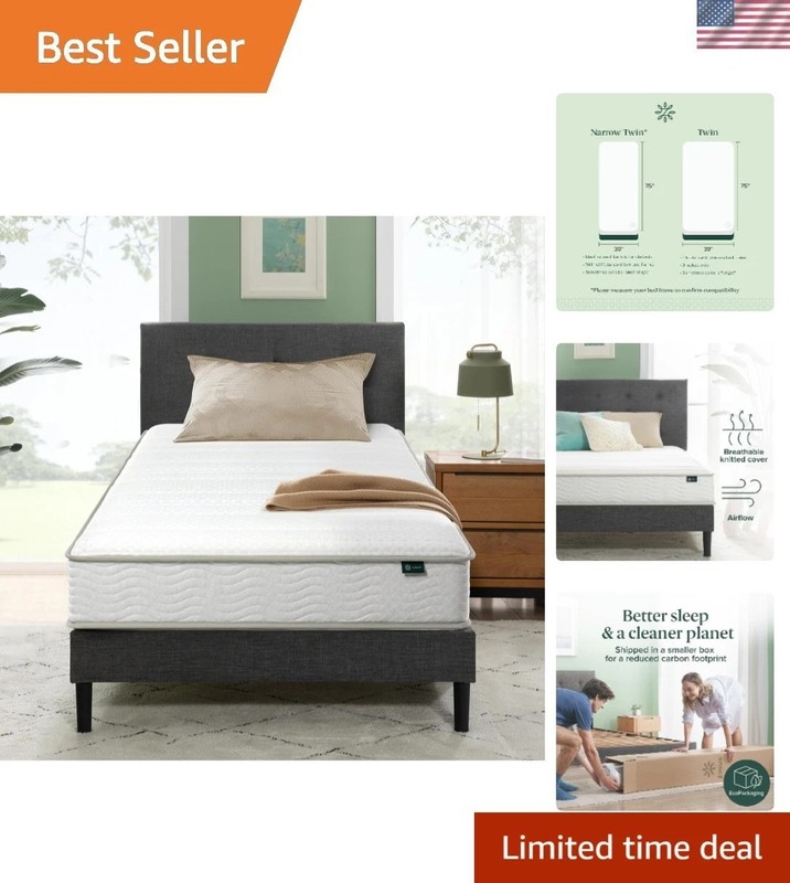 6 Inch Foam and Spring Hybrid Mattress [New Version], Twin, Medium Firmness, …